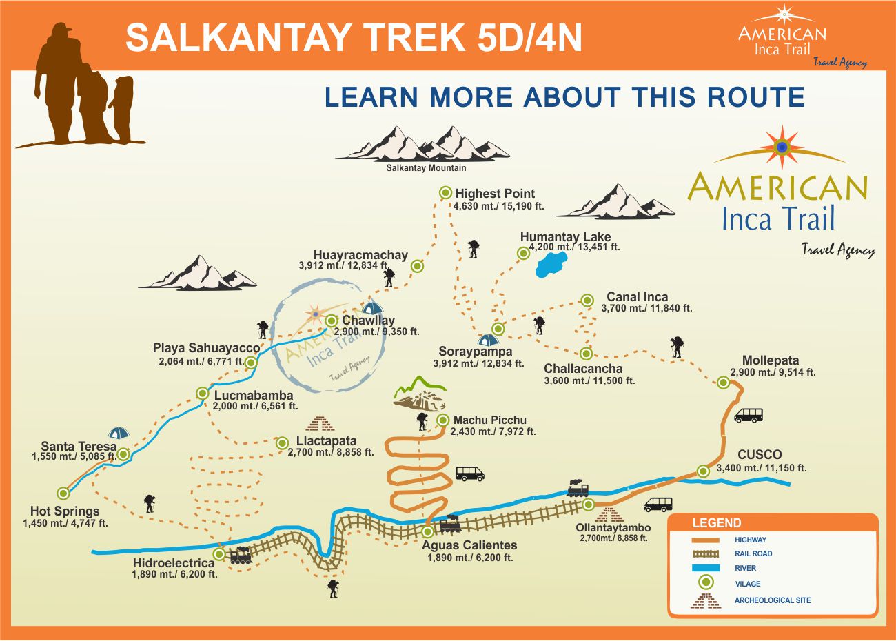 SALKANTAY TREK 5D/4N map
