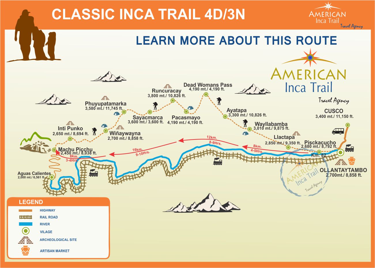 CLASSIC INCA TRAIL 4D/3N map