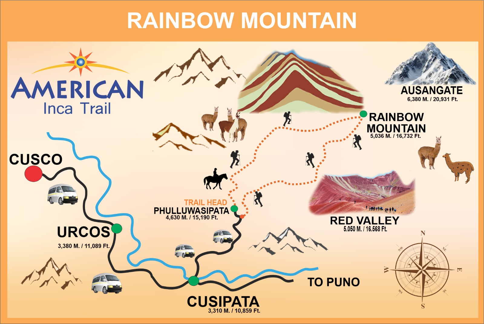 Rainbow Mountain map