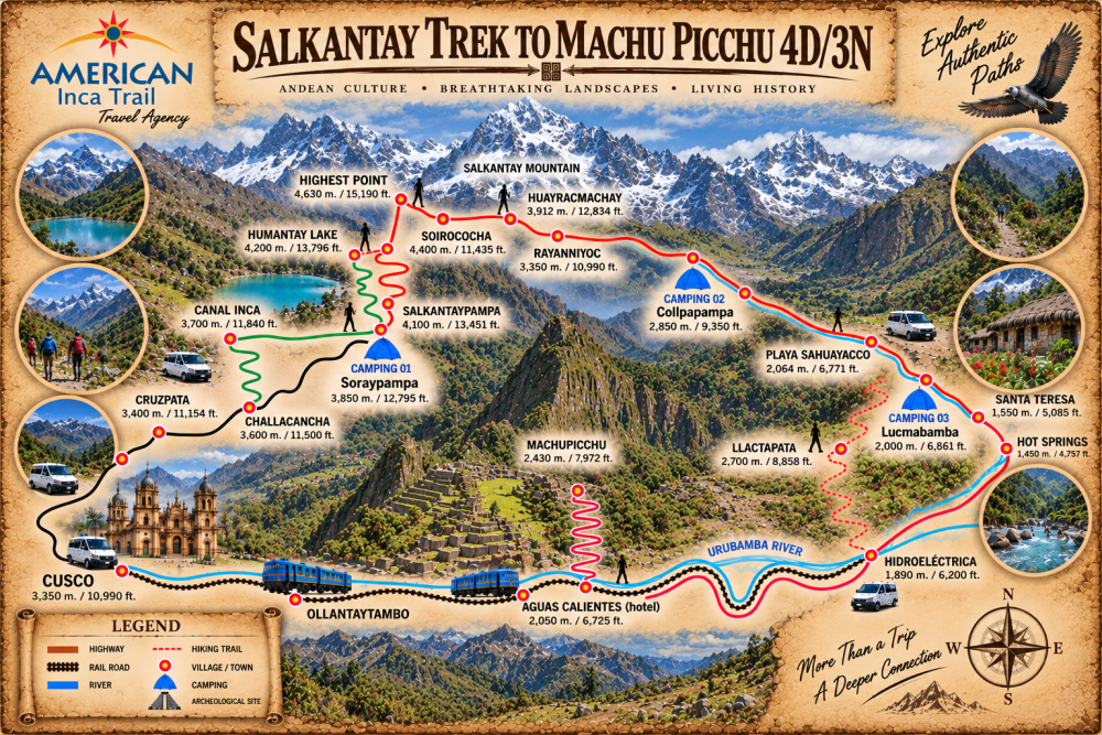 SALKANTAY TREK 4D/3N map