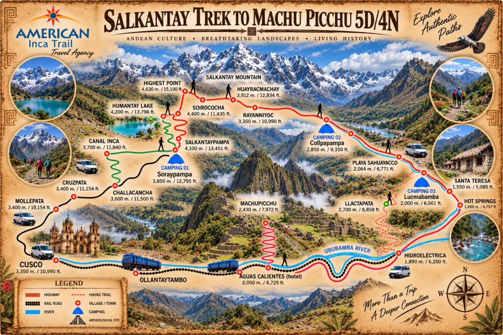 SALKANTAY TREK 5D/4N map