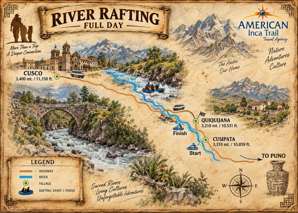 URUBAMBA RIVER RAFTING FULLDAY map