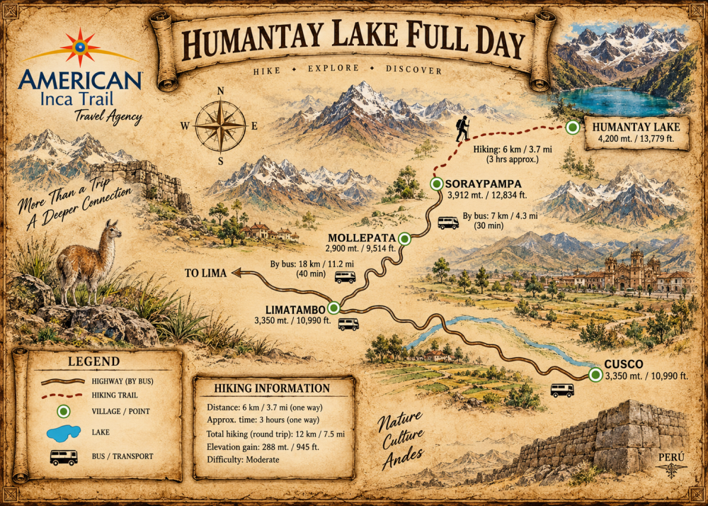 HUMANTAY LAKE map