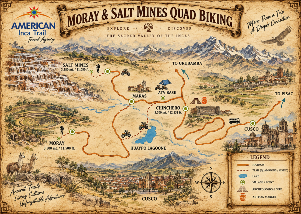 ATV TOUR TO MORAY & SALT MINES map