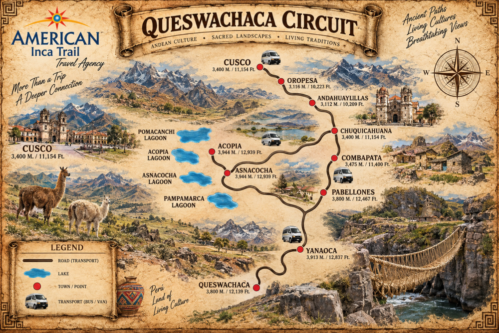 QUESWACHAKA INCAN ROPE BRIDGE map