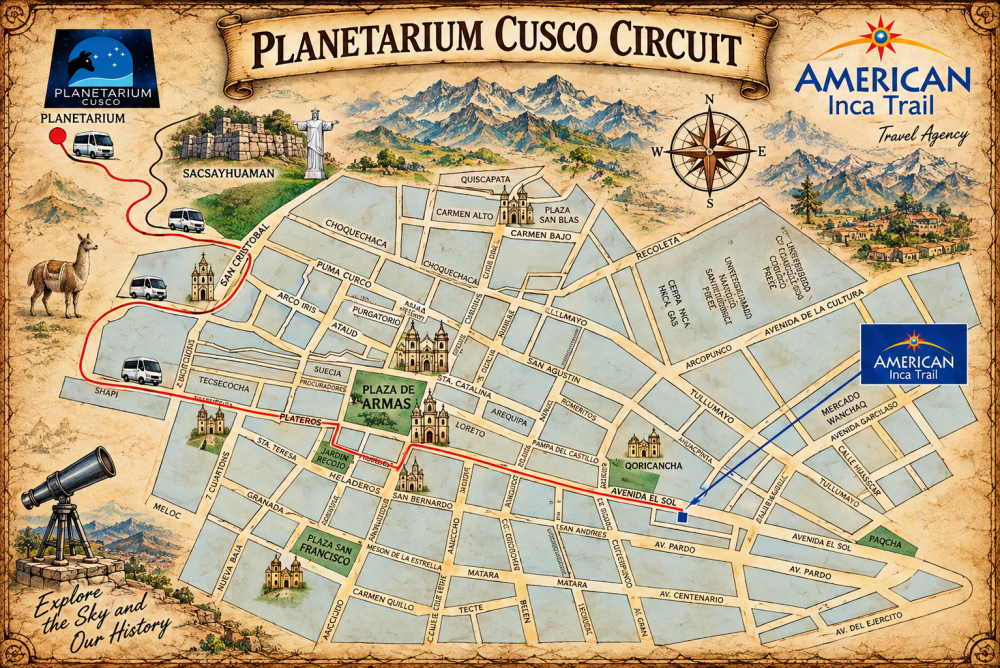 PLANETARIUM CUSCO map