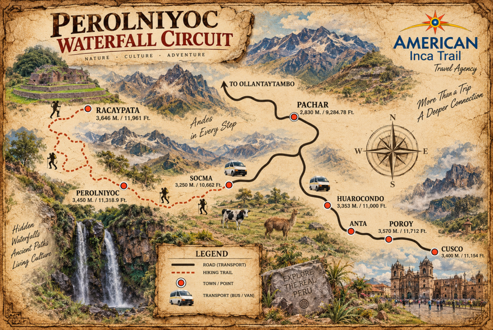 Perolniyoc Waterfall map